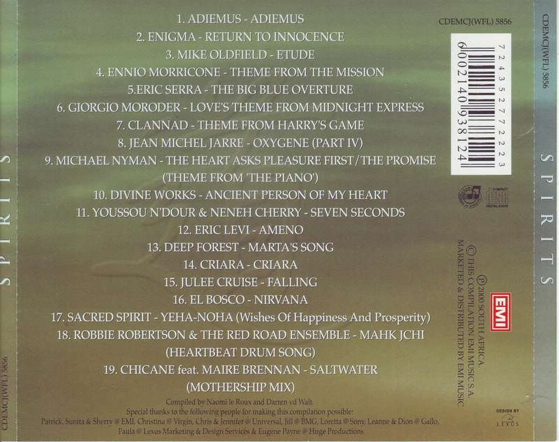SPIRITS MUSIC FOR THE SOUL - Compilation (CD) CDEMCJ (WFL) 5856 VG