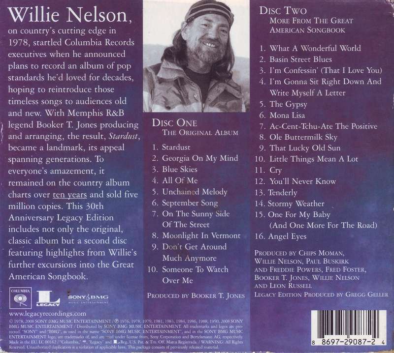 WILLIE NELSON - Stardust (double CD, slight scuffing on digipak) 88697 29087 2 VG+