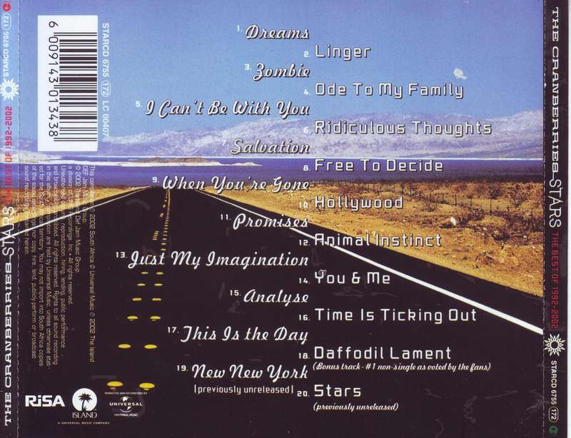 THE CRANBERRIES - Stars: the best of 1992-2002 (CD) STARCD 6755 VG+