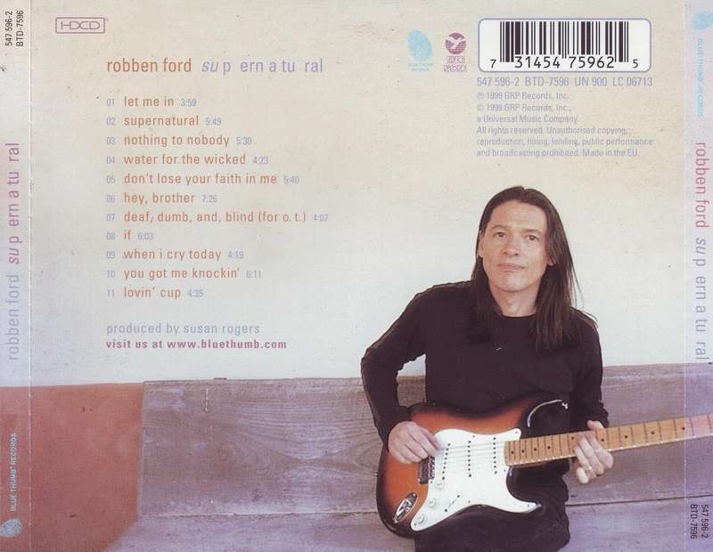 ROBBEN FORD - Supernatural (CD) 547 596-2 / BTR 75962 VG+