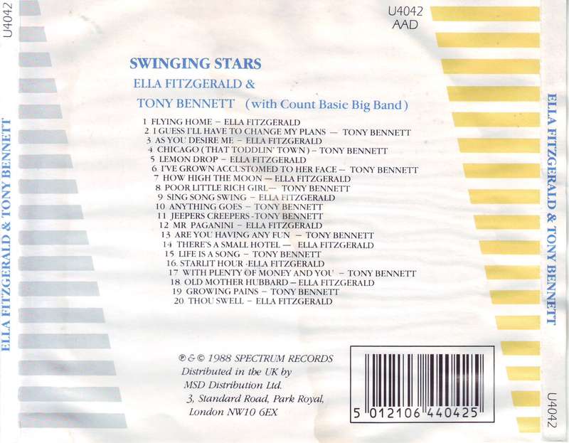 ELLA FITZGERALD & TONY BENNETT - Swinging stars (CD, water mark on inlay) U4042 EX