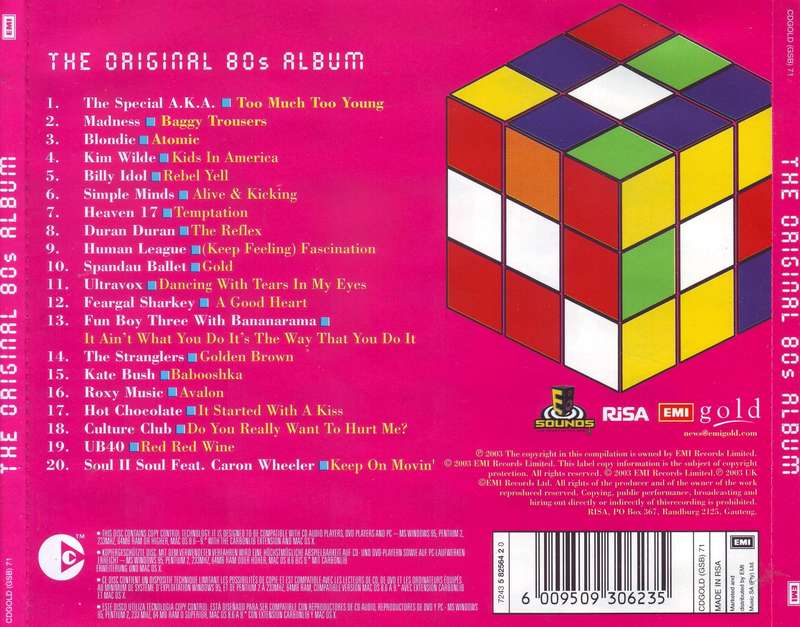 THE ORIGINAL 80S ALBUM - Compilation (CD) CDGOLD (GSB) 71 NM