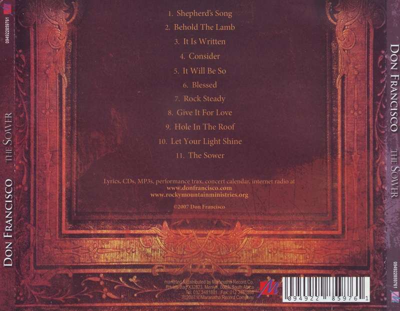 DON FRANCISCO - The sower (CD) 094922859761 NM