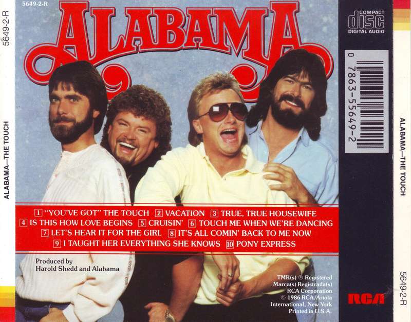 ALABAMA - The touch (CD) 5649-2-R NM-