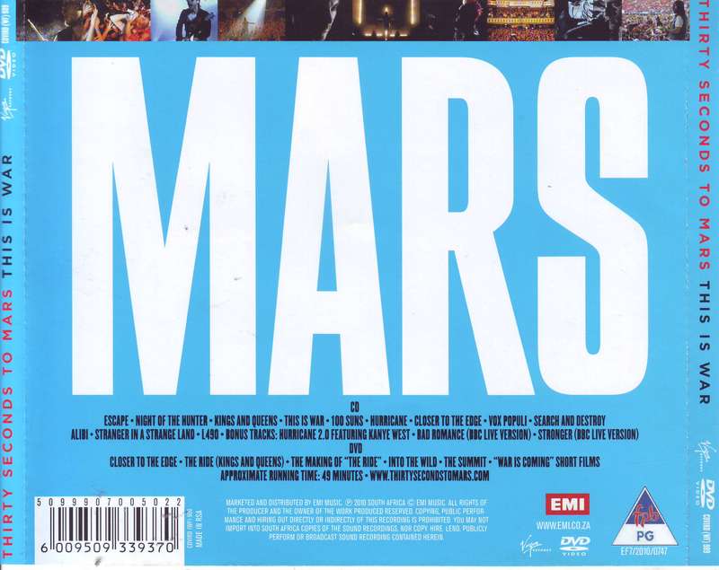 THIRTY SECONDS TO MARS - This is war (CD & DVD) CDVIRD (WF) 909 NM