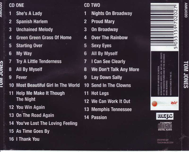 TOM JONES - The legend (double CD) AMU020 VG