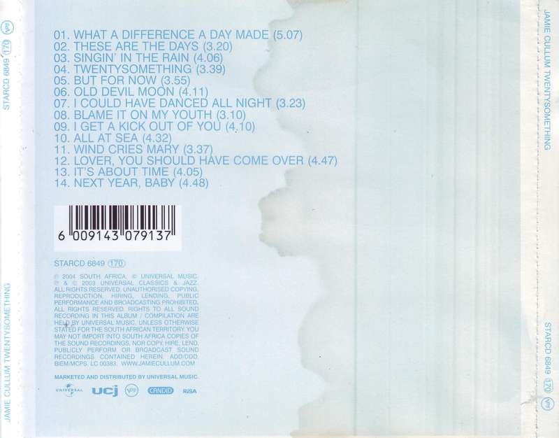 JAMIE CULLUM - Twentysomething (CD, water mark on inlay) STARCD 6849  EX
