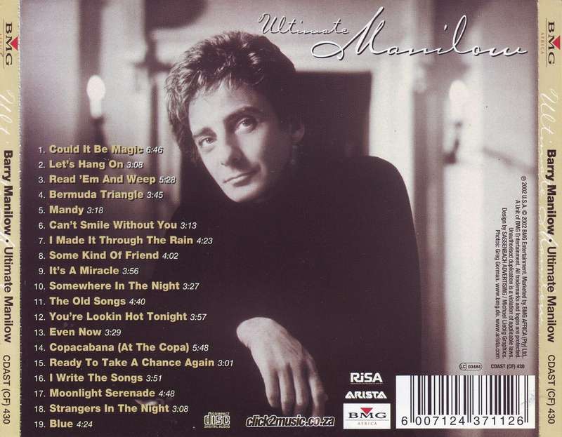 BARRY MANILOW - Ultimate Manilow (CD) CDAST (CF) 430 NM-