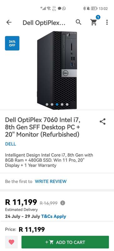 DELL OPTIPLEX 7060 SFF - Intel i7 8700