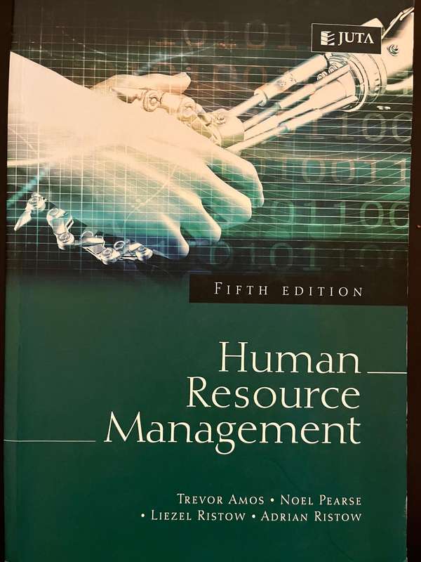 Human Resource Management (5th Ed.) by Amos, Pearse, Ristow and Ristow
