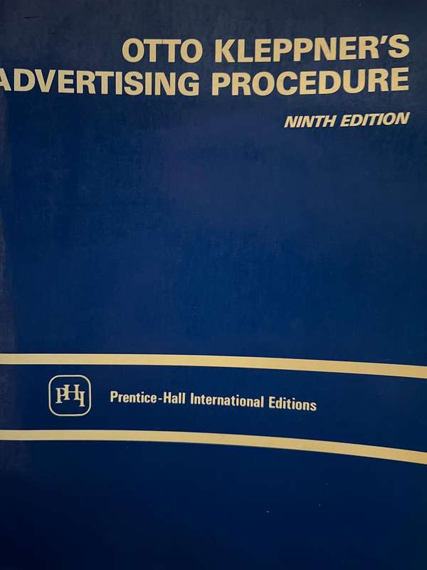 Otto Kleppner's Advertising Procedure (9th Ed.) by Russell and Verrill