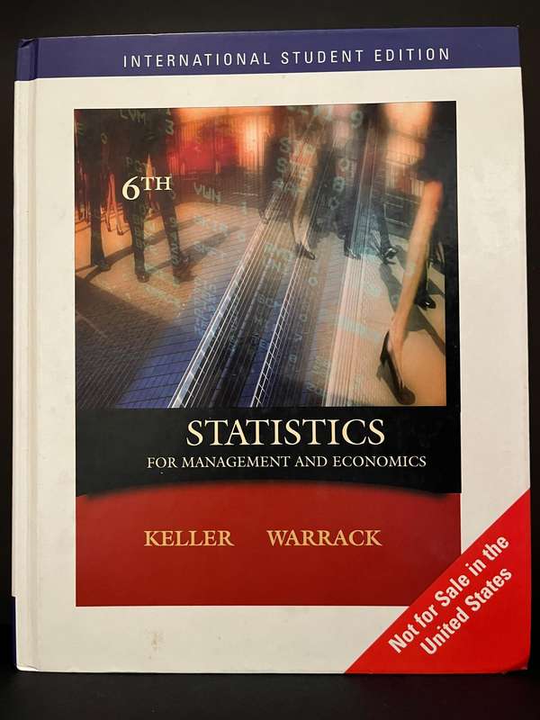 Statistics for Management & Economics by Keller & Warrack
