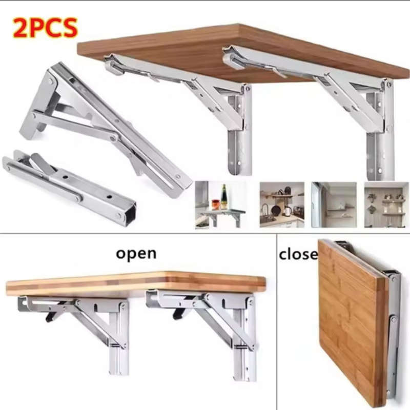 Foldable shelf brackets ss