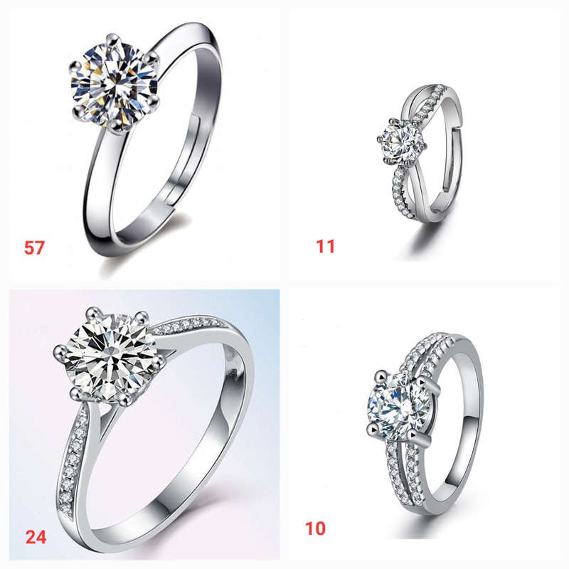 4 assorted zircon rings
