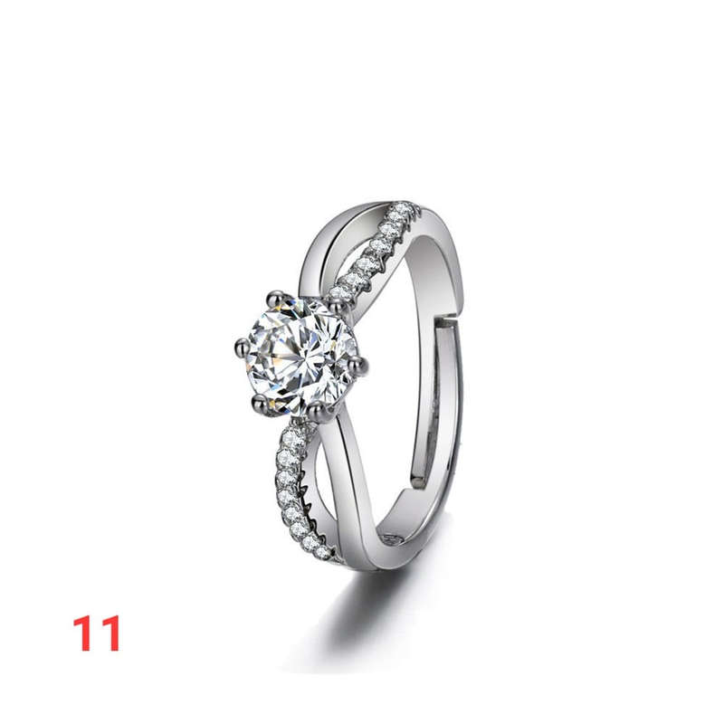 4 assorted zircon rings