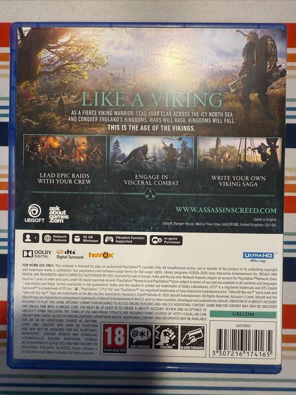 Assassins Creed Valhalla (PS5)  Excellent Condition