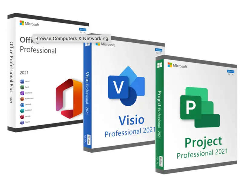 Microsoft Office 2021 Professional + Project 2021 Professional + Visio 2021 Professional