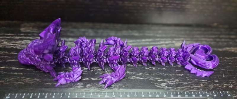 1pc 3D Printed Mechanical Movable Joints Heart Dragon Statue Figurine