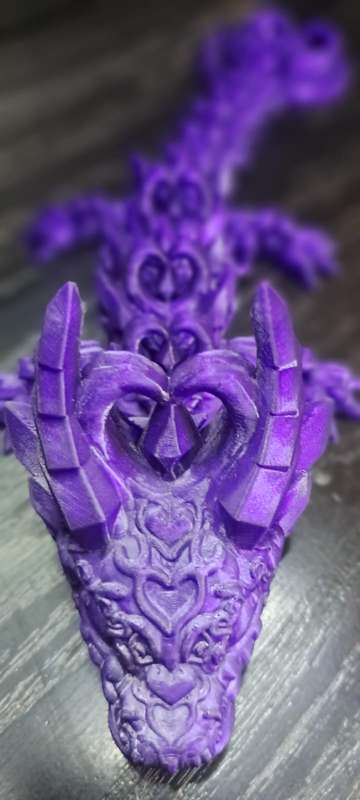 1pc 3D Printed Mechanical Movable Joints Heart Dragon Statue Figurine