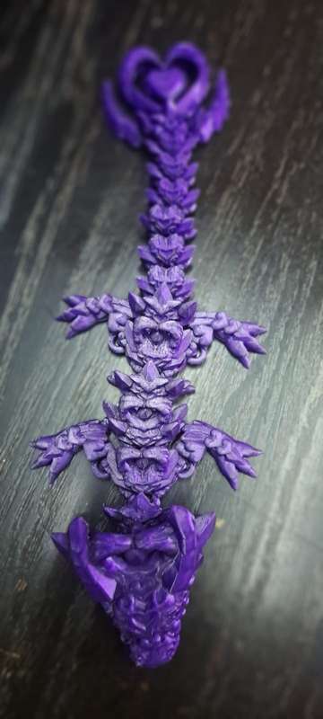 1pc 3D Printed Mechanical Movable Joints Heart Dragon Statue Figurine