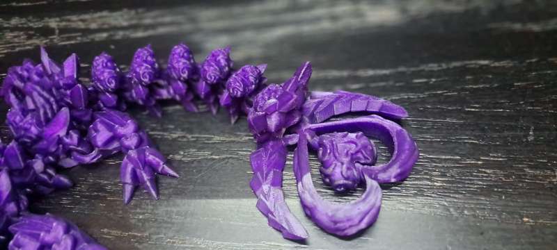 1pc 3D Printed Mechanical Movable Joints Heart Dragon Statue Figurine