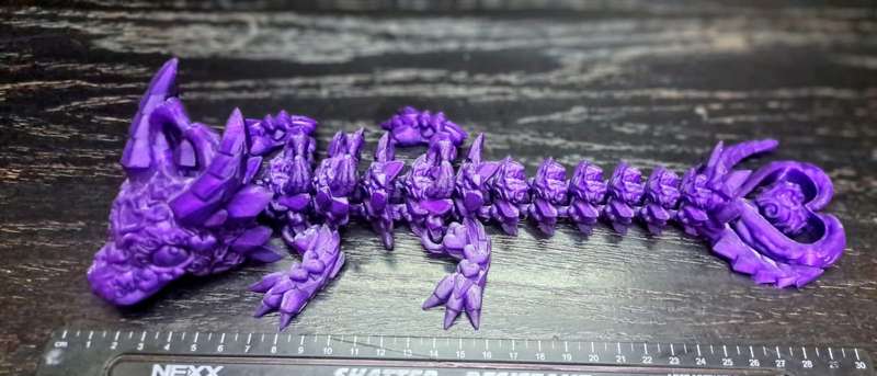 1pc 3D Printed Mechanical Movable Joints Heart Dragon Statue Figurine