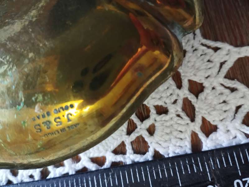 Pair of brass candle-holders