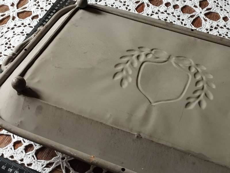 Vintage metal tray French style