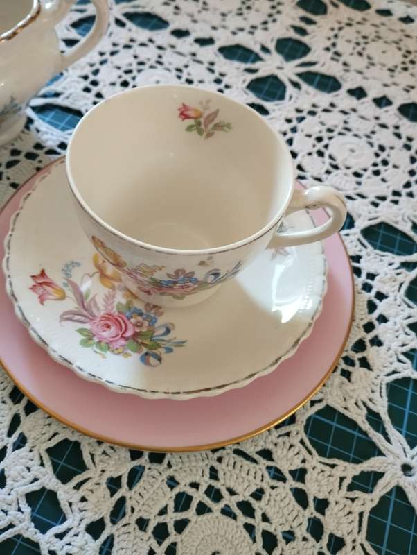 J&G Meakin Sol (Rose and ribbon design) one place teaset