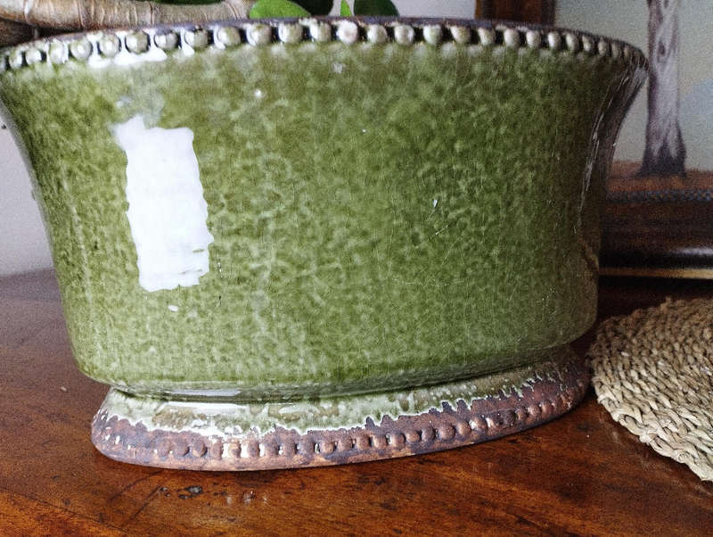 Planter oval pottery