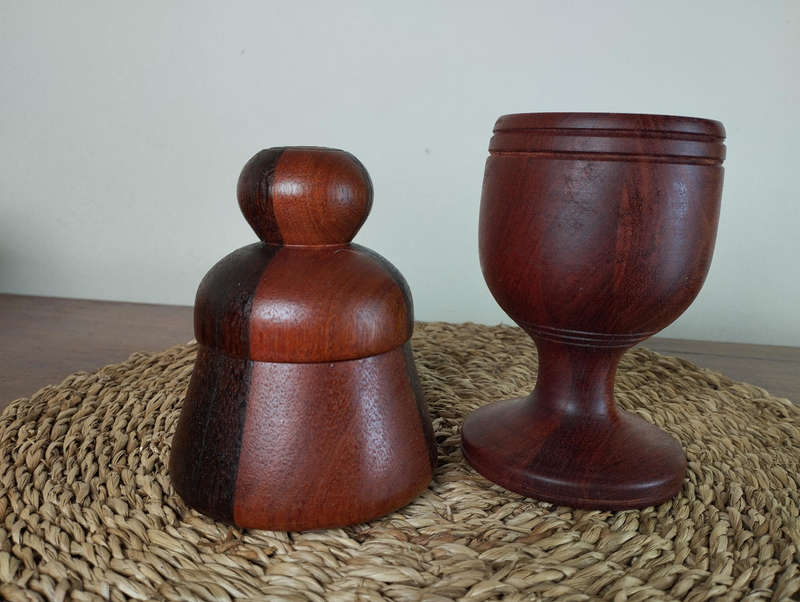 Trinket box two-tone wood