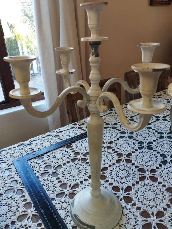 Shabby Chic 5 candle candelabra