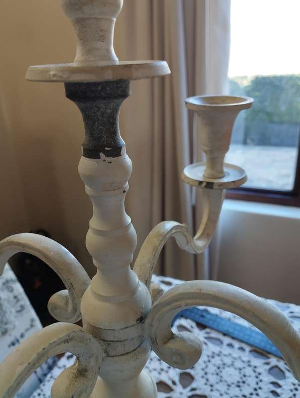 Shabby Chic 5 candle candelabra
