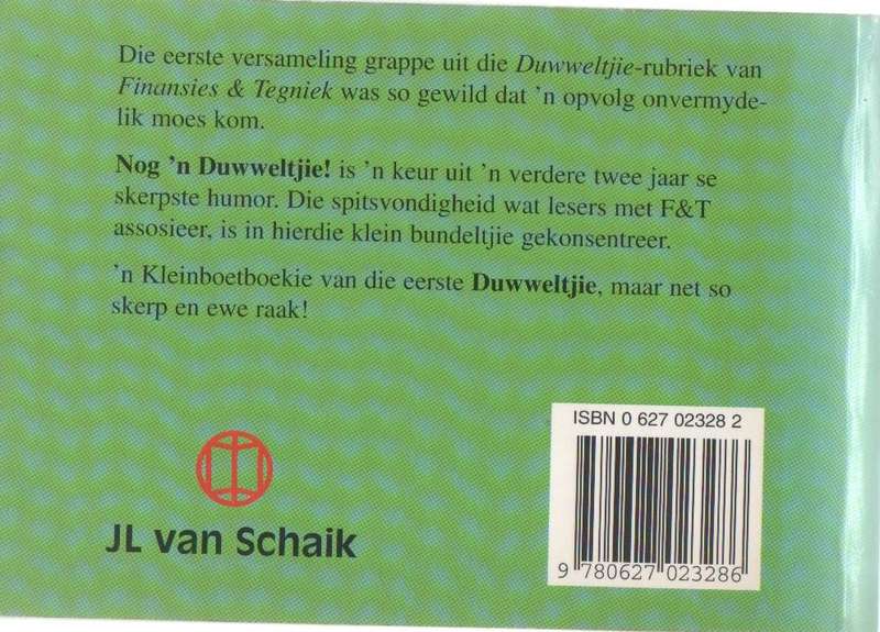 NOG 'N DUWWELTJIE - FINANSIES EN TEGNIEK (3 DE UITGAWE 2000)