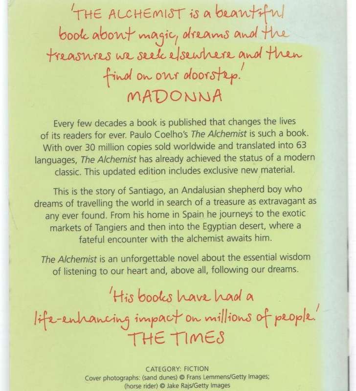 THE ALCHEMIST - PAUL COELHO (2006)