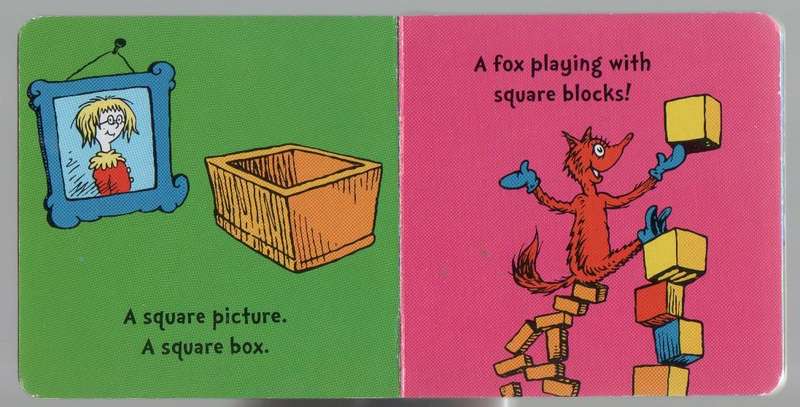 THREE SMALL CARD BOARD DR SEUSS BOOKS:SUPER SHAPES , WACKY WEATHER, TERRIFIC TIME (1 ST PUBL 2011)
