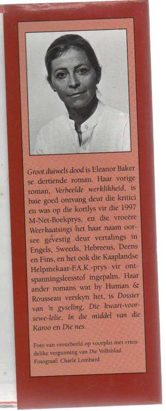 GROOT DUIWELS DOOD - ELEANOR BAKER (1 STE UITGAWE 1998)