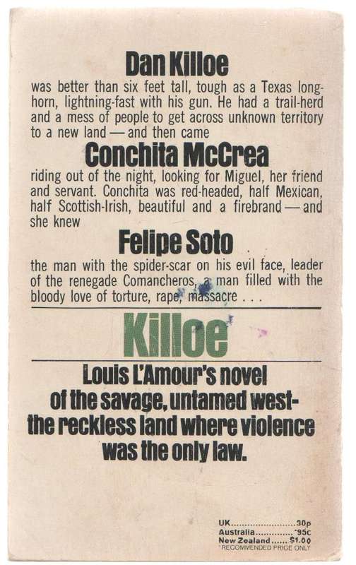 KILLOE - LOUIS LAMOUR (REPRINT 1974)