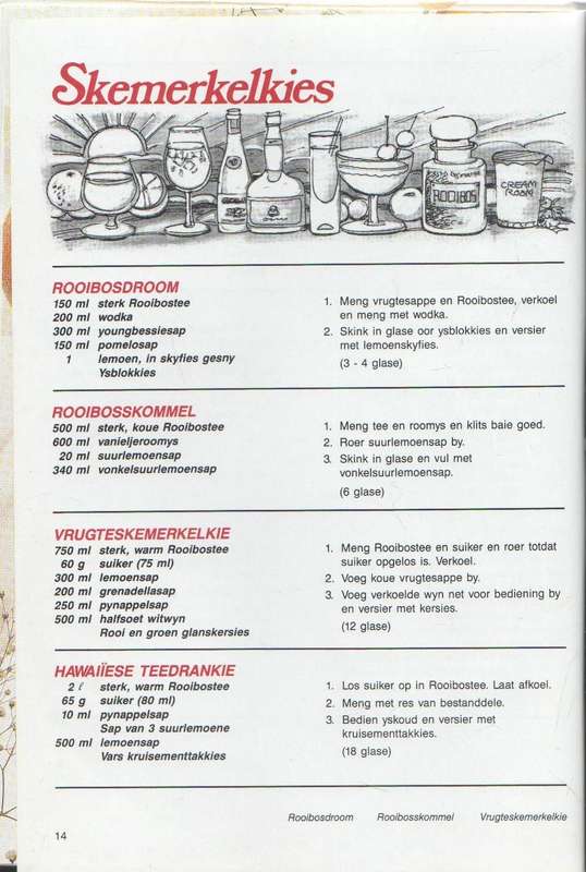 SKINK EN SKEP MET ROOIBOS - HUISHOUDKUNDIGES VAN DIE ROOIBOSTEERAAD