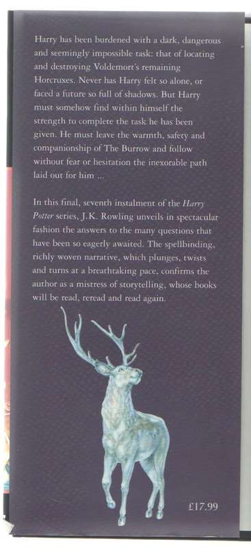HARRY POTTER AND THE DEATHLY HALLOWS - J K ROWLING (1 ST EDITION 2007)