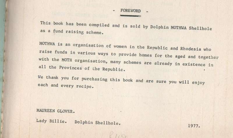 DOLPHIN MOTHWA SHELLHOLE TESTED RECIPES (1977)