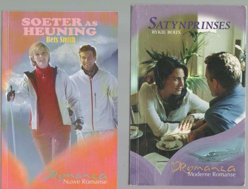 DRIE ROMANZA BOEKE, VERSKEIE TITELS DEUR RYKIE ROUX, BETS SMITH & SCHALKIE VAN WYK
