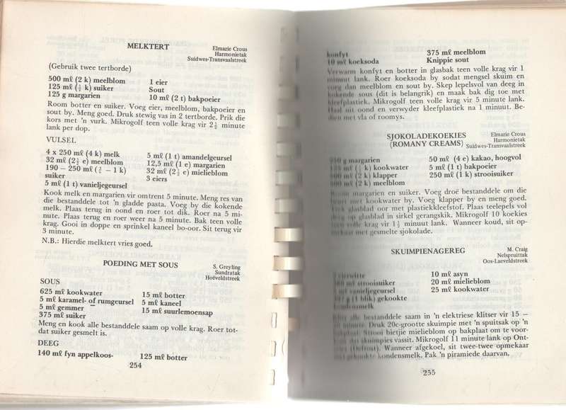 TRANSVAALSE VROUE LANDBOU-UNIE RESEPTEBOEK (1 STE UITGAWE 1984)