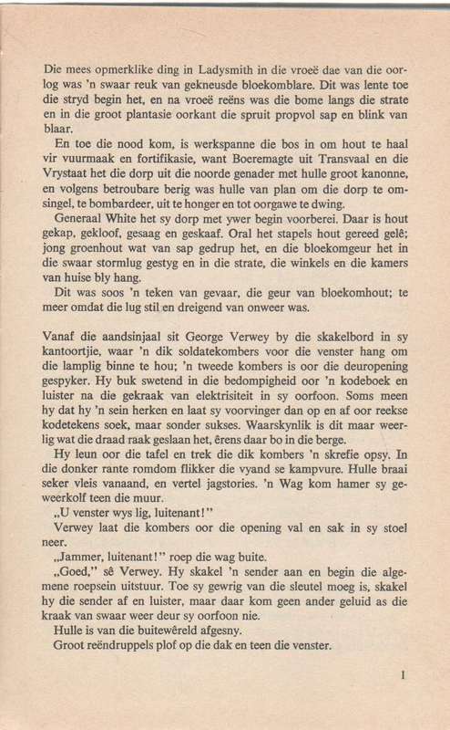 TUSSEN TWEE VLAE - DAN SLEIGH (2 DE UITGAWE 1977) TWEEDE VRYHEIDSOORLOG VERHAAL