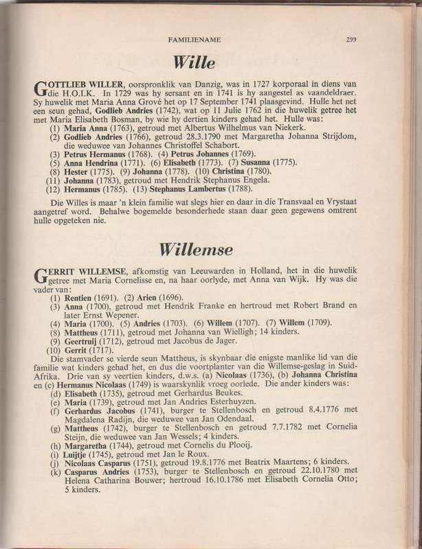 DIE AFRIKANER FAMILIENAAMBOEK EN PERSONALIA 1955 - J H REDELINGHUYS