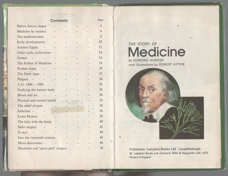 THE STORY OF MEDICINE - A LADYBIRD ACHIEVEMENTS BOOK (1972)