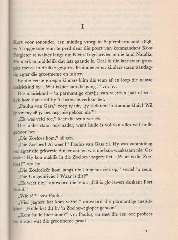 WIT OEMFAAN, DIE AVONTURE VAN PAULUS VAN GASS - F A VENTER (7 DE DRUK 1988) GROOT TREK VERHAAL