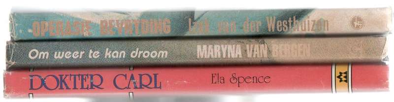 DRIE HARDEBANDBOEKE: IZAK VAN DER WESTHUIZEN, MARYNA VAN BERGEN & ELA SPENCE