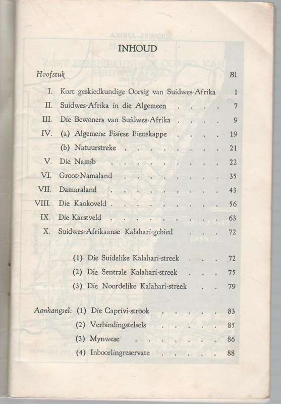 STREEK-AARDRYKSKUNDE VAN SUIDWES-AFRIKA -  K FRY EN ANSLEY WATTS (OUD)