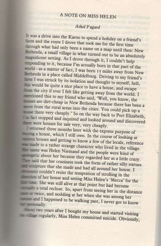 THE ROAD TO MECCA - ATHOL FUGARD (REPRINT 1992)